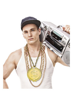 hiphop dollar ketting lang