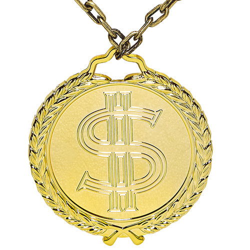 hiphop dollar ketting lang