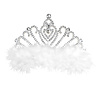 tiara met witte marabou