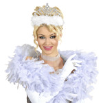tiara met witte marabou