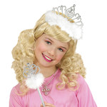 tiara met witte marabou