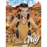 pruik, squaw indiaan met hoofdband