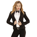 pailletten strikje met licht, zwart