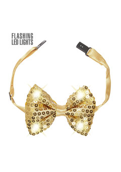 pailletten strikje met licht, goud