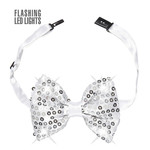 pailletten strikje met licht, zilver