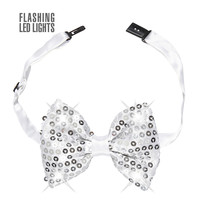 pailletten strikje met licht, zilver