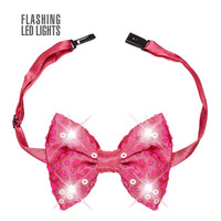 pailletten strikje met licht, rose