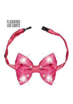 pailletten strikje met licht, rose