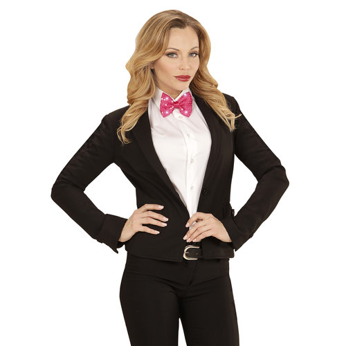 pailletten strikje met licht, rose