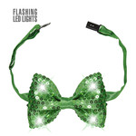 pailletten strikje met licht, groen