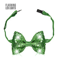 pailletten strikje met licht, groen