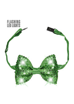 pailletten strikje met licht, groen