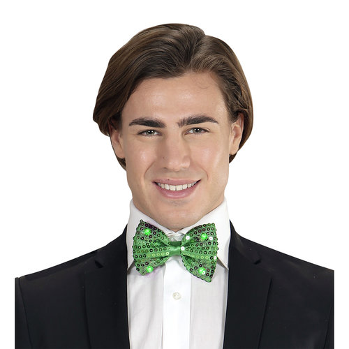 pailletten strikje met licht, groen