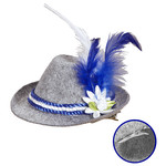mini beierse fedora, blauw