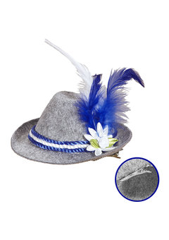 mini beierse fedora, blauw