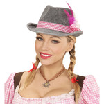 beierse fedora met rose veren