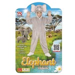 jumpsuit met kap en masker 98cm, olifant