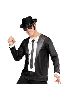 t-shirt lange mouwen blues man m/l