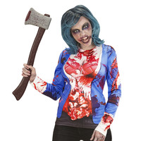 t-shirt lange mouwen zombie vrouw s/m