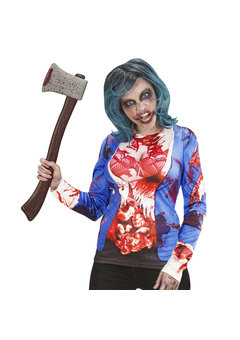 t-shirt lange mouwen zombie vrouw s/m