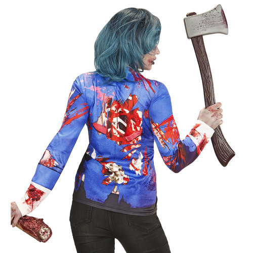 t-shirt lange mouwen zombie vrouw s/m