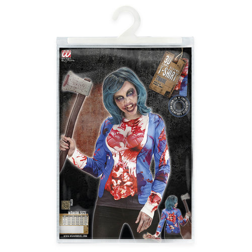 t-shirt lange mouwen zombie vrouw s/m