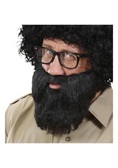 baard met snor, zwart