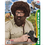 baard met snor, bruin