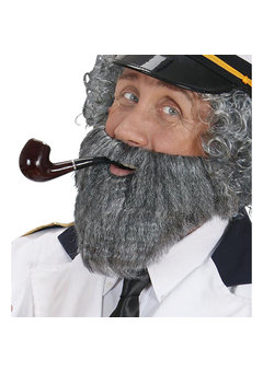 baard met snor, grijs