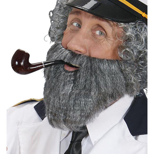 baard met snor, grijs