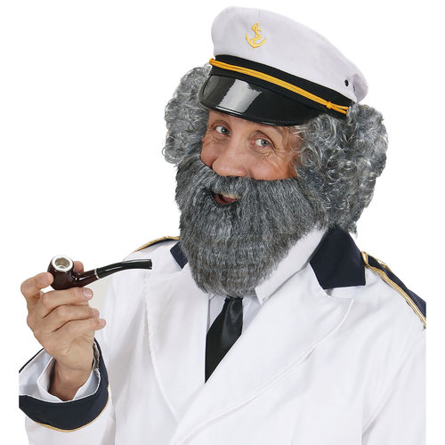 baard met snor, grijs