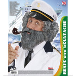 baard met snor, grijs