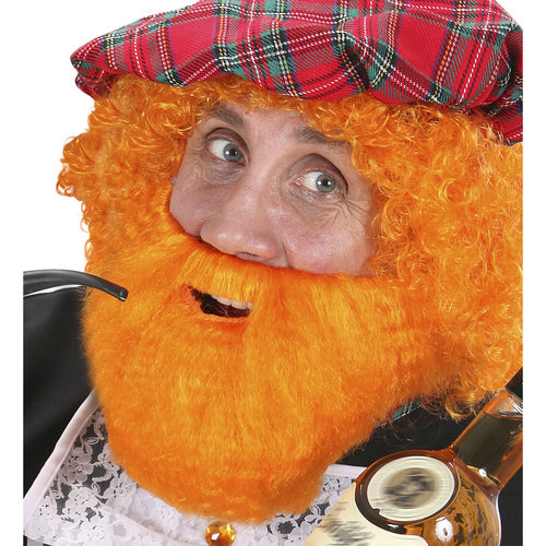 baard met snor, rood