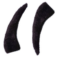 wenkbrauwen zwart, per 6