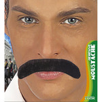 snor zwart, herenmodel, per 6