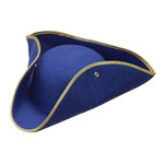 tricorn vilt, blauw