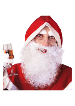 kerstmanbaard met snor
