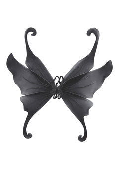 maxi vleugel glitter, zwart