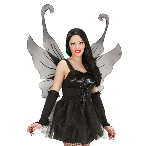 maxi vleugel glitter, zwart