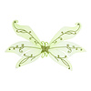 maxi vleugel glitter, groen met diamanten