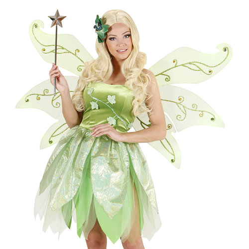 maxi vleugel glitter, groen met diamanten