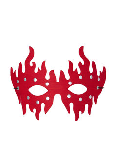 oogmasker rood met stenen