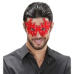 oogmasker rood met stenen