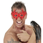 oogmasker rood met stenen