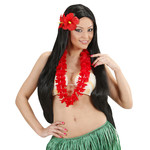 haarclip met 2x hibiscus rood