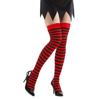 kniekousen rood/zwart gestreept