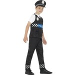 Politie pak zwart wit kind