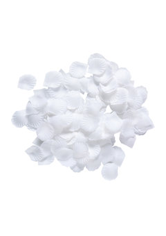 doos met 150 witte roosbladeren