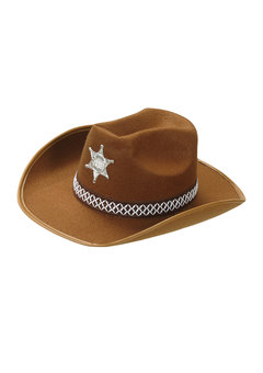hoed sheriff kind, bruin