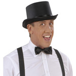 hoge hoed satijn, zwart